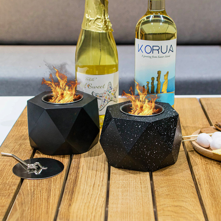 LUMESBLOOM Mini Tabletop Fire Pit Bio Ethanol Indoor Fireplace Smores